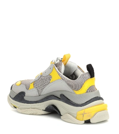 Shop Balenciaga Triple S Sneakers In Grey