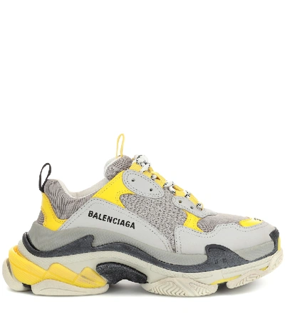 Shop Balenciaga Triple S Sneakers In Grey