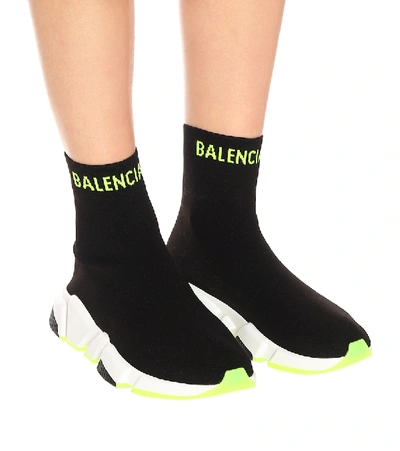 Shop Balenciaga Speed Sneakers In Black