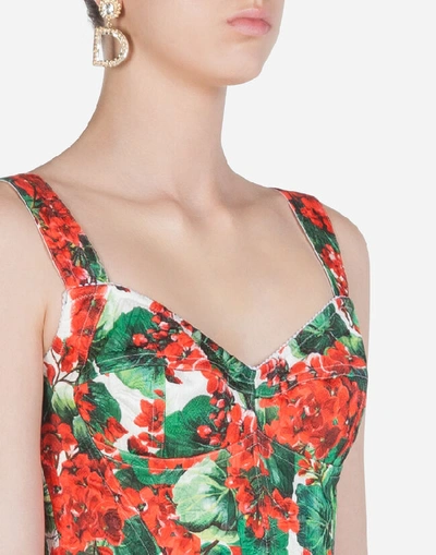 Shop Dolce & Gabbana Portofino-print Brocade Playsuit In Floral Print