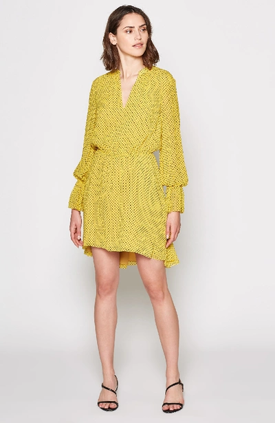 Shop Joie Daevon Silk Dress In Sulphur