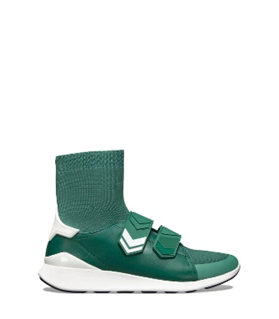 Shop Tory Sport Chevron Sock Sneakers In Conifer