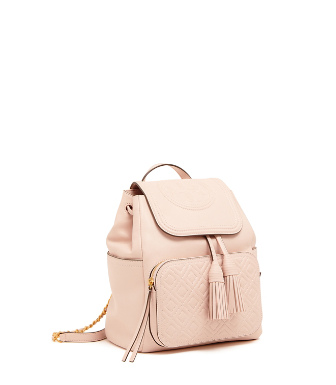 tory burch fleming backpack shell pink