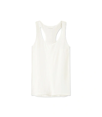 Shop Tory Sport Performance Mesh-back Tank In Snow White