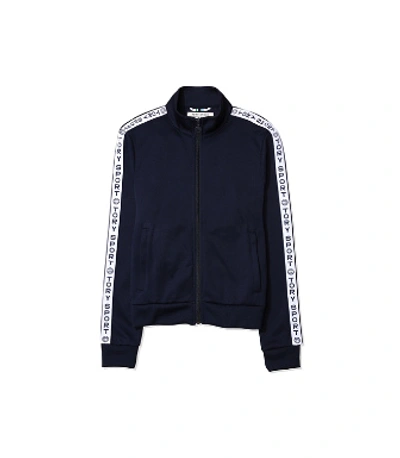 Shop Tory Sport Tory Burch Banner Track Jacket In Tory Navy