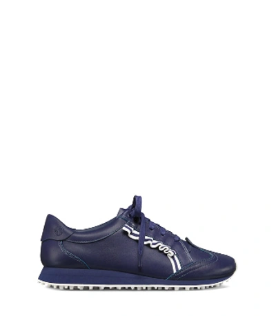 Shop Tory Sport Golf Ruffle Trainers In Sport Navy/snow White Sport Navy
