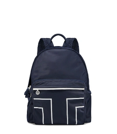 Shop Tory Sport Nylon Graphic-t Backpack In Navy Blue