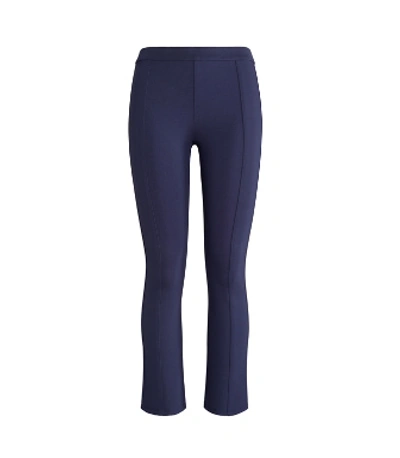 Shop Tory Sport Tech Ponte Cropped Flare Pants In Navy Blue