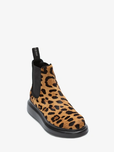 Shop Alexander Mcqueen Hybrid Chelsea Boot In Leopard