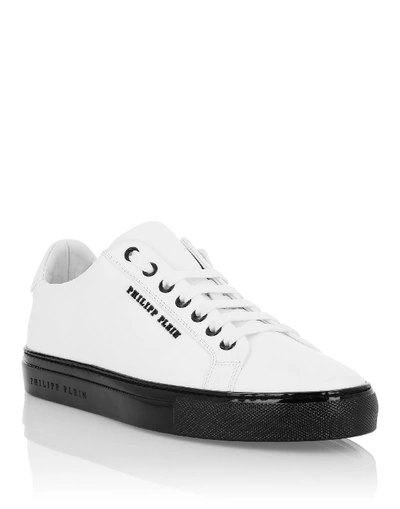 Shop Philipp Plein Lo-top Sneakers Statement In White / Black