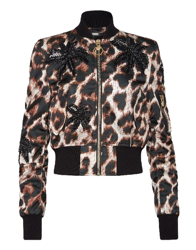 Shop Philipp Plein Jacket Aloha Plein In Leopard