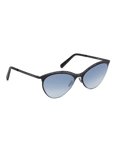 Shop Philipp Plein Sunglasses "paris" In Bl Nk/nk/mirror/no Glv