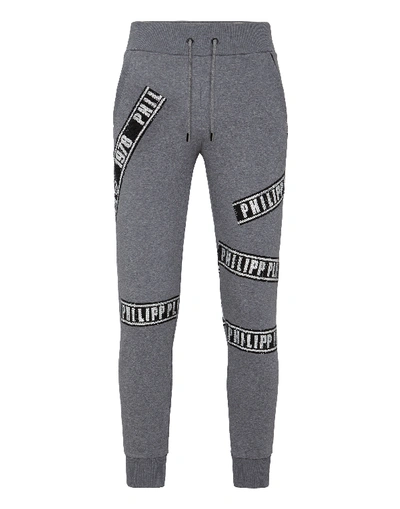 Shop Philipp Plein Jogging Trousers  Tm In Grey
