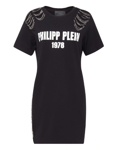 Shop Philipp Plein Short Dress Pp1978 In Black