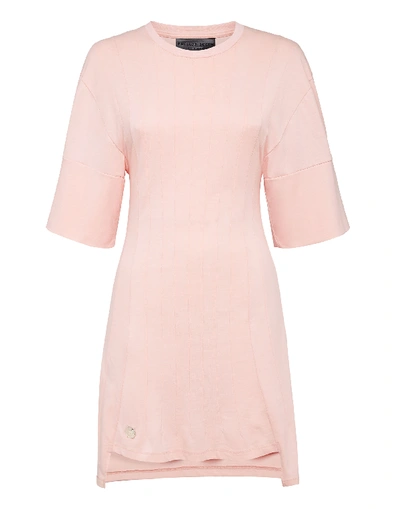 Shop Philipp Plein T-shirt Short Dresses Jungle In Rose / Pink