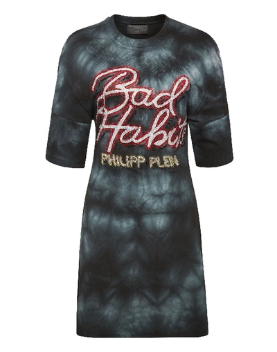 Shop Philipp Plein Short Dress Rock Pp In Black