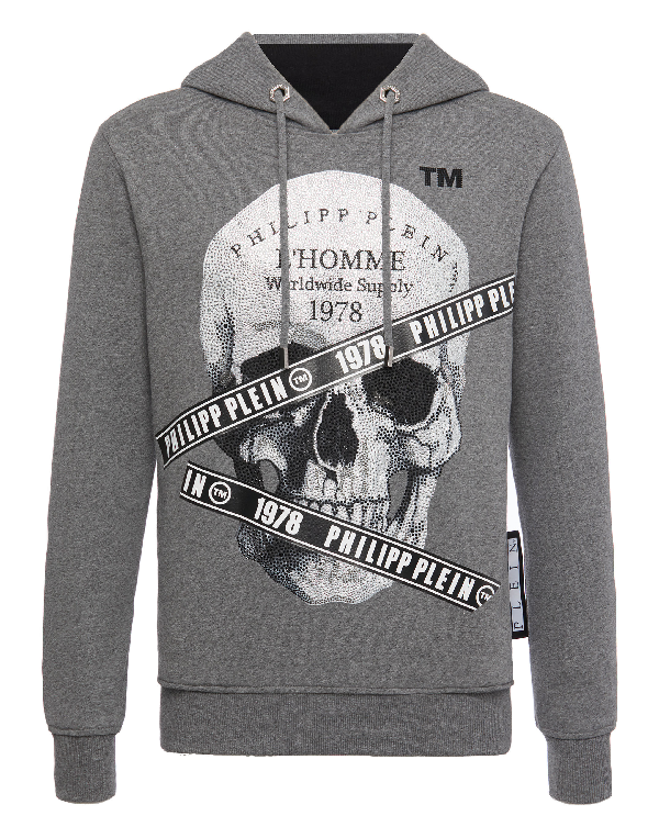 Philipp Plein Hoodie Sweatshirt Tm In Grey | ModeSens