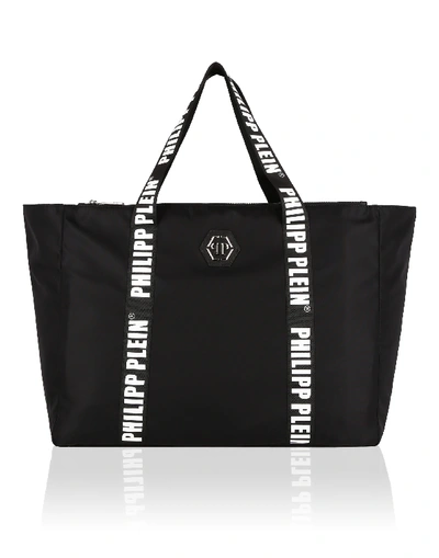 Shop Philipp Plein Medium Travel Bag Original In Black