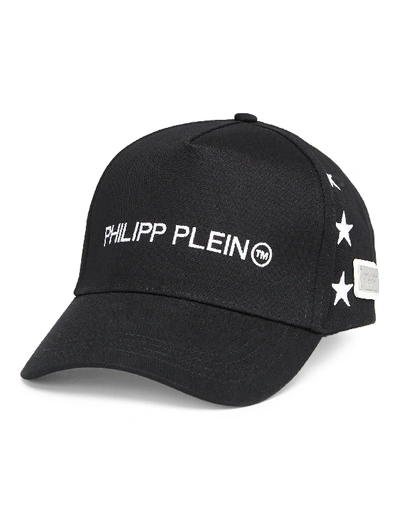 Shop Philipp Plein Baseball Cap Camouflage In Black / White
