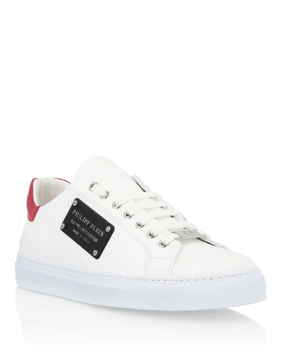 Shop Philipp Plein Lo-top Sneakers Original In White / Red