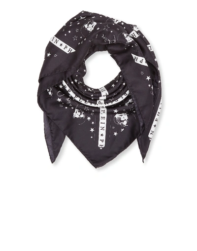 Shop Philipp Plein Square Scarf In Black