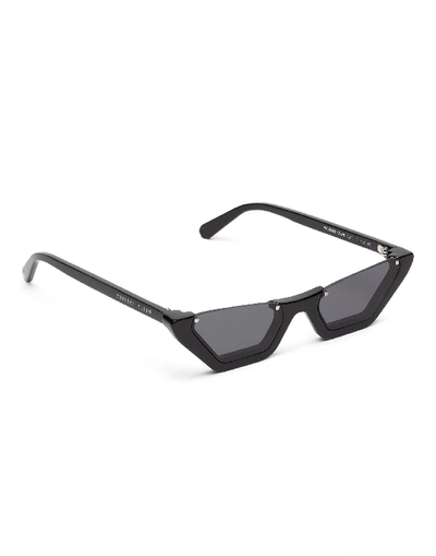 Shop Philipp Plein Sunglasses Rachy In Black/black/fume/nk