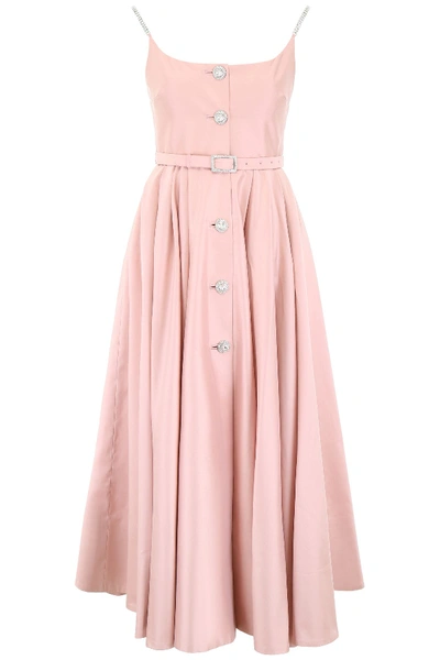 Shop Alessandra Rich Dress With Crystals In Pink (pink)