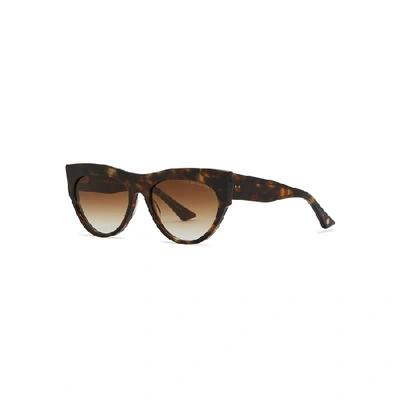 Shop Dita Braindancer Tortoiseshell Cat-eye Sunglasses