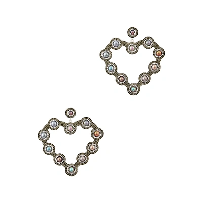 Shop Soru Jewellery Grey Pearl Heart Earrings