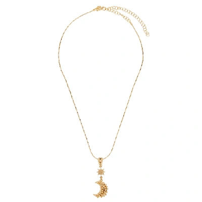 Shop Soru Jewellery Mini Luna 24kt Gold-plated Necklace
