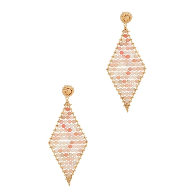 Shop Soru Jewellery Sophia 24kt Gold Plated And Pink Opal Earrings