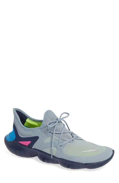 Nike Free Rn 5.0 Running Shoe In Obsidian Mist/ Metallic Silver | ModeSens