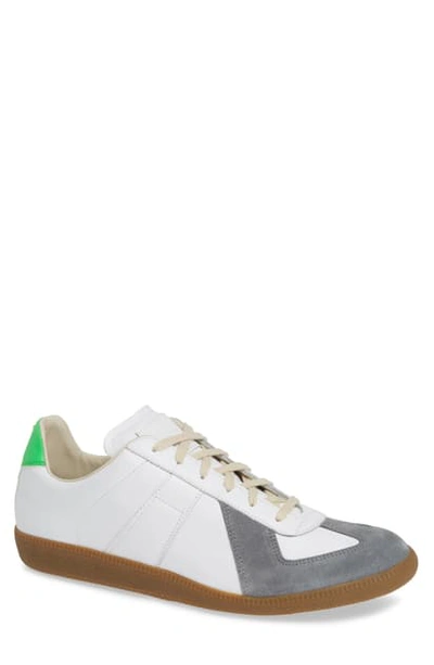 Shop Mm6 Maison Margiela Maison Margiela Replica Low Top Sneaker In White/ Green