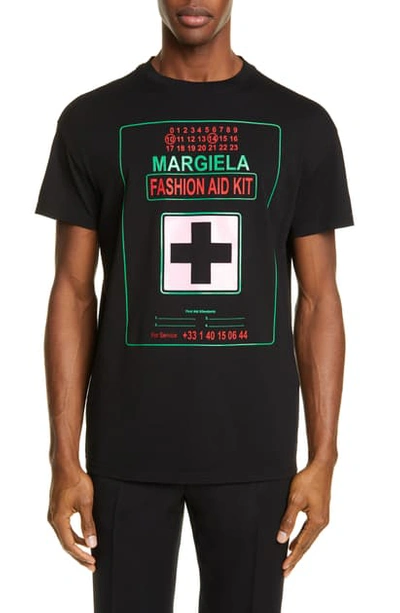 Shop Maison Margiela Fashion Aid T-shirt In Black