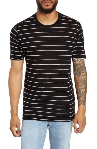 Shop Goodlife Crewneck Linen T-shirt In Black