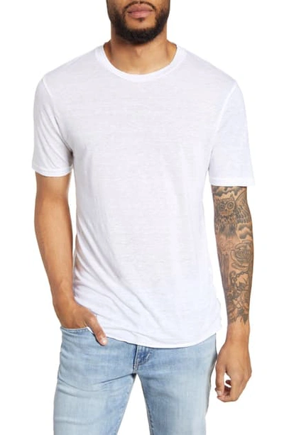 Shop Goodlife Crewneck Linen T-shirt In White