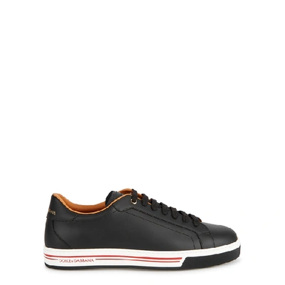 Shop Dolce & Gabbana Roma Black Leather Sneakers
