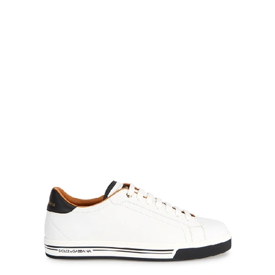 Shop Dolce & Gabbana Roma White Leather Sneakers