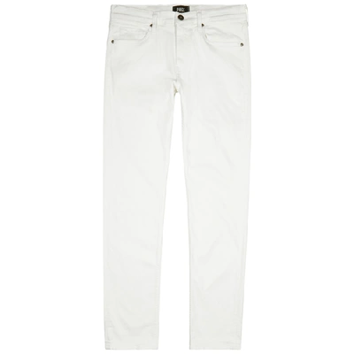 Shop Paige Lennox White Slim-leg Jeans