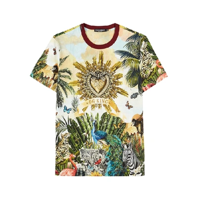 Shop Dolce & Gabbana Printed Cotton T-shirt