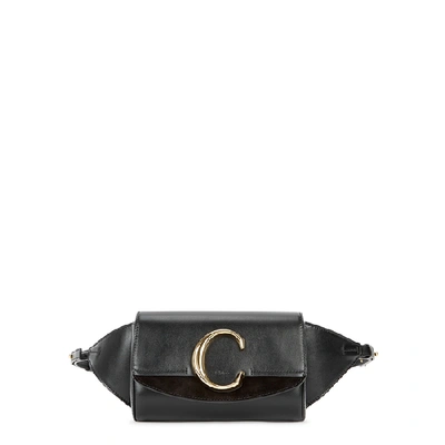 Shop Chloé C Black Leather Belt Bag