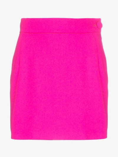 Shop Attico High Waist Mini Skirt In Pink