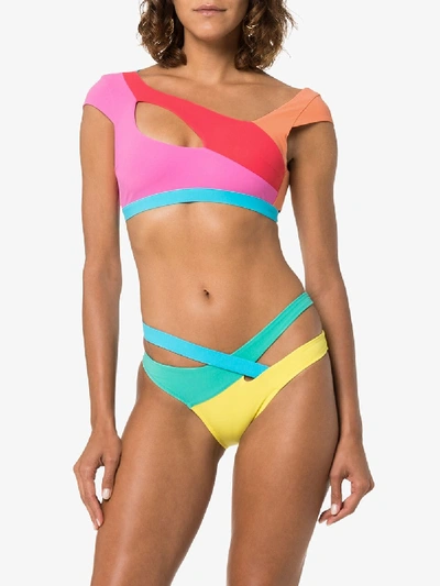 Shop Agent Provocateur Multicoloured Izaro Asymmetric Bikini