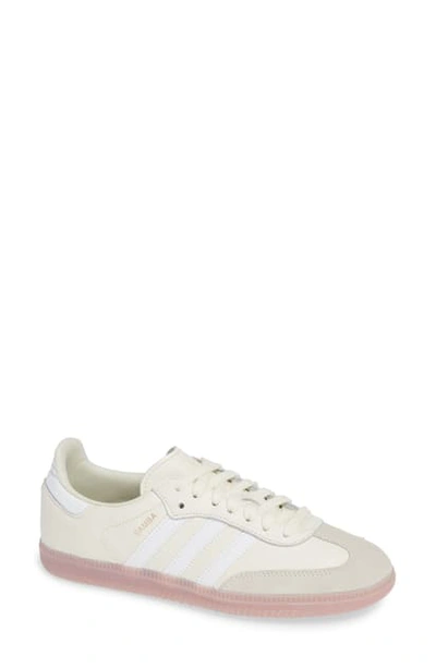 Shop Adidas Originals Samba Sneaker In Off White/ White/ Soft Vision