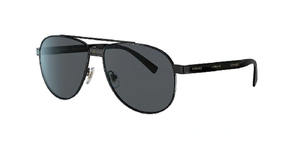 Shop Versace Man Sunglass Ve2209 In Dark Grey