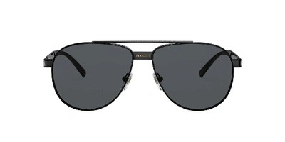 Shop Versace Man Sunglass Ve2209 In Dark Grey
