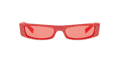 Shop Alain Mikli Woman  A05039b -  Frame Color: Red, Lens Color: Pink, Size 54-18/140