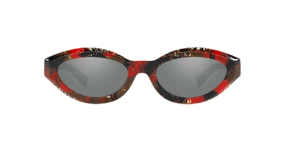 Shop Alain Mikli Woman  A05038 -  Frame Color: Red, Lens Color: Silver, Size 54-19/140