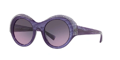 Shop Alain Mikli Woman  A05040b -  Frame Color: Violet, Lens Color: Grey-black, Size 50-22/140