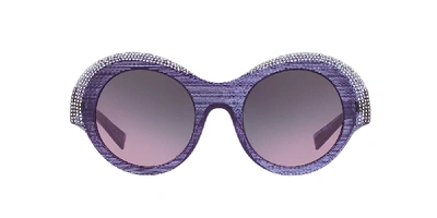 Shop Alain Mikli Woman  A05040b -  Frame Color: Violet, Lens Color: Grey-black, Size 50-22/140